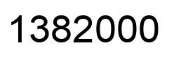 Número 1382000 imagen negro