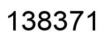 Number 138371 black image