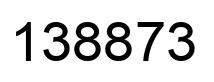 Número 138873 imagen negro