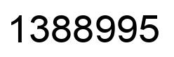 Number 1388995 black image