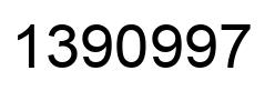 Number 1390997 black image