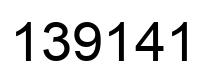 Number 139141 black image