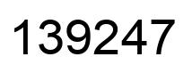 Number 139247 black image