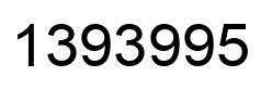 Number 1393995 black image