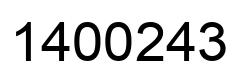 Número 1400243 imagen negro