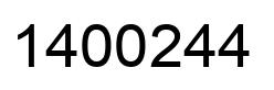 Número 1400244 imagen negro