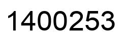 Number 1400253 black image