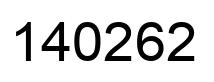 Número 140262 imagen negro