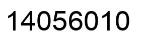 Number 14056010 black image