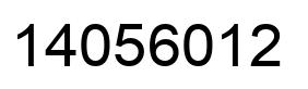 Number 14056012 black image