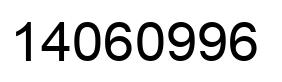 Número 14060996 imagen negro