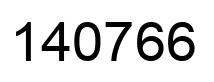Number 140766 black image