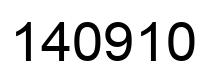 Número 140910 imagen negro