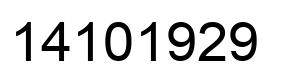 Número 14101929 imagen negro