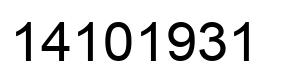 Número 14101931 imagen negro