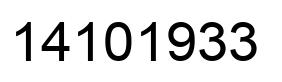 Número 14101933 imagen negro
