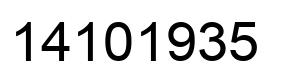 Número 14101935 imagen negro