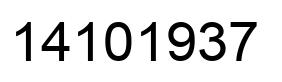 Número 14101937 imagen negro