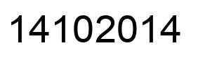 Number 14102014 black image