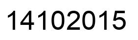 Number 14102015 black image