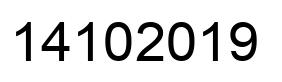 Número 14102019 imagen negro