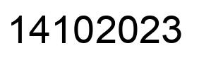 Number 14102023 black image