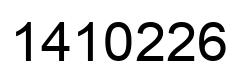 Number 1410226 black image