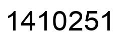 Number 1410251 black image