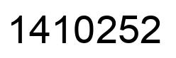 Number 1410252 black image