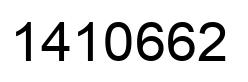 Number 1410662 black image