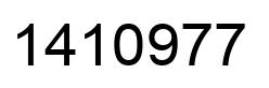 Number 1410977 black image