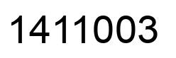 Número 1411003 imagen negro