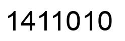 Number 1411010 black image