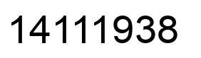 Número 14111938 imagen negro