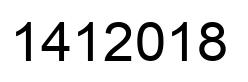 Number 1412018 black image