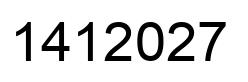 Número 1412027 imagen negro