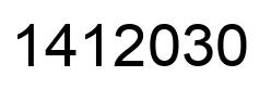 Número 1412030 imagen negro