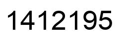 Number 1412195 black image
