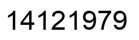 Número 14121979 imagen negro
