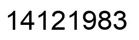 Número 14121983 imagen negro