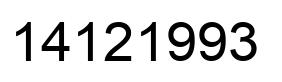 Número 14121993 imagen negro