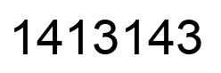 Number 1413143 black image