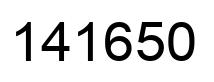 Número 141650 imagen negro