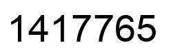 Number 1417765 black image