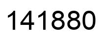 Number 141880 black image