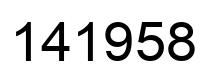 Number 141958 black image
