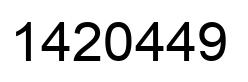 Number 1420449 black image