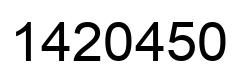 Number 1420450 black image