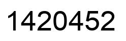 Number 1420452 black image