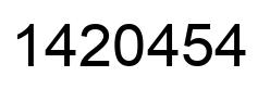 Number 1420454 black image